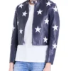 Cheryl Blossom Riverdale Star Printed Leather Jacket