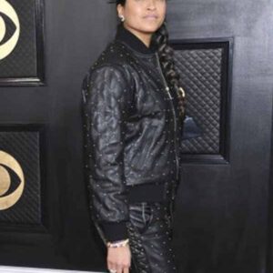 Grammys 2023 Helen Lasichanh Leather Jacket