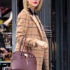 Taylor Swift Brown Plaid Coat - Image 2