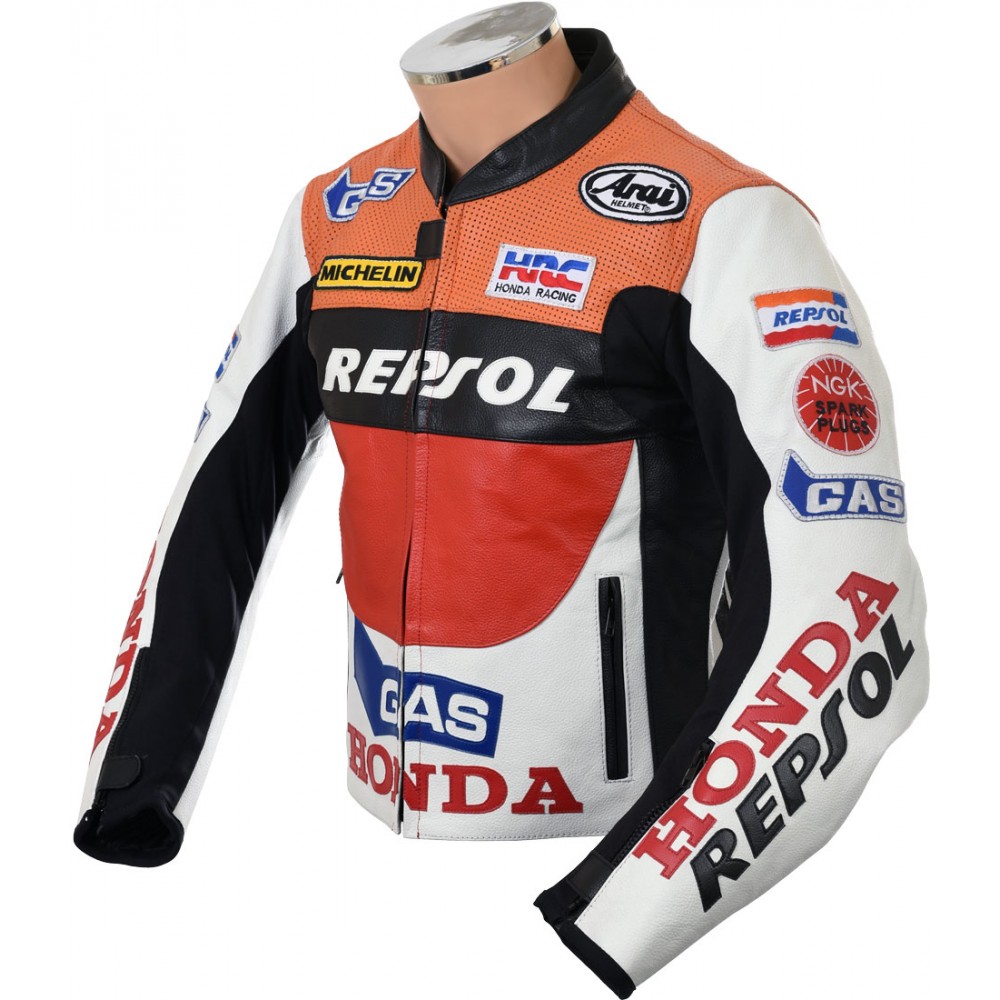 Honda Repsol Biker Leather Jacket
