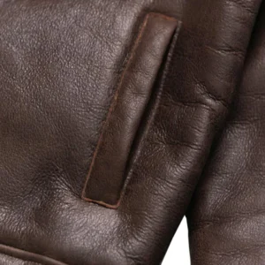 Tan Brown Shearling Leather jacket