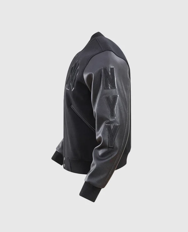 New York Yankees Black Varsity Jacket - Image 3