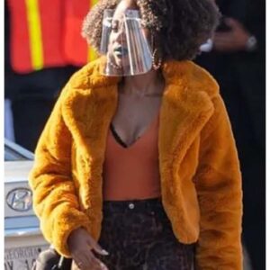 They Cloned Tyrone Teyonah Parris Shearling Jacket
