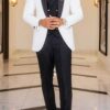 Mens Classic Black And White Tuxedo
