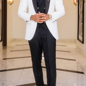 Mens Classic Black And White Tuxedo