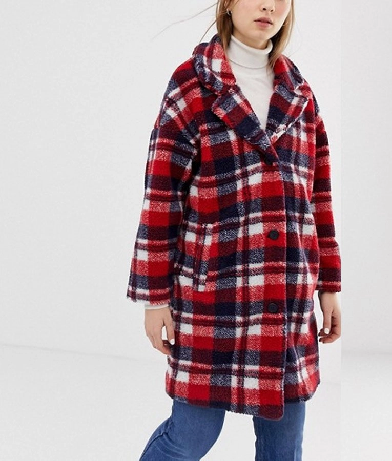 Home For Christmas Johanne Plaid Coat - Image 2