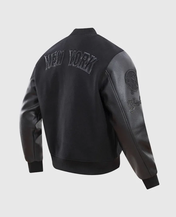 New York Yankees Black Varsity Jacket - Image 4