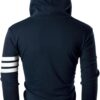 Mens Slim Fit Striped Hoodie - Image 5