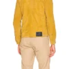 Mens Yellow Suede Leather Jacket