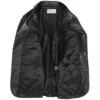 Mens Three Button Black Leather Blazer - Image 2