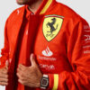 Scuderia Ferrari F1 2024 Team Varsity Bomber Jacket - Image 4