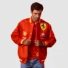 Scuderia Ferrari F1 2024 Team Varsity Bomber Jacket - Image 3