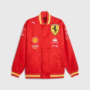 Scuderia Ferrari F1 2024 Team Varsity Bomber Jacket