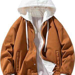 Men's Colorblock Suede Varsity Jacket