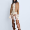 Women's Studded Suede Leather Jacket