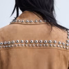 Women's Studded Suede Leather Jacket - Image 7