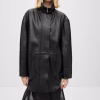 Womens Fashion Designer Leather Jacket Coat Black