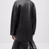 Womens Fashion Designer Leather Jacket Coat Black - Image 4