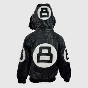 8 Ball Bomber Style Leather Jacket