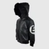 8 Ball Bomber Style Leather Jacket