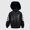 8 Ball Bomber Style Leather Jacket