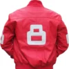 8 Ball Pink Bomber Leather Jacket