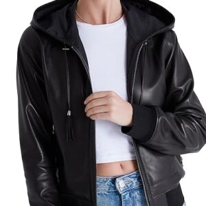Womens Reversible Faux Leather Jacket