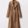 Women's Suede Leather Belted Coat
