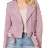 Nini High School Musical Pink Biker Leather Jacket