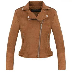 Brown Suede Leather Jacket Women's