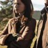 Monica Dutton Yellowstone Brown Shearling Coat