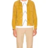 Mens Yellow Suede Leather Jacket