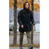 Emmy Rossum Modern Love Black Coat - Image 2