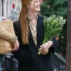 A Complete Unknown Elle Fanning Black Coat - Image 8
