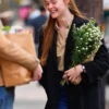 A Complete Unknown Elle Fanning Black Coat - Image 7