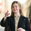 A Complete Unknown Elle Fanning Black Coat