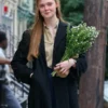 A Complete Unknown Elle Fanning Black Coat - Image 5
