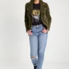 Women's Suede Moto Jacket - Image 4