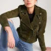 Women's Suede Moto Jacket