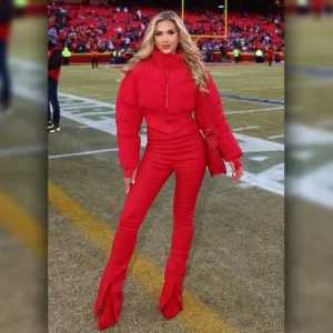 Gracie Hunt AFC Championship Crop Puffer Jacket