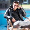 Men's Winter Shearling Black Leather Jacket - Image 6