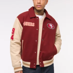 Abercrombie San Francisco 49ers Varsity Bomber Jacket