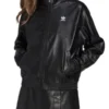 Adicolor Trefoil Black Faux Leather Jacket