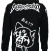Aggretsuko Sleeve Faces Black Hoodie - Image 4