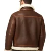 Alex Brown Sheepskin Shearling Aviator Leather Jacket
