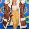 Alicia Keys Shearling Coat