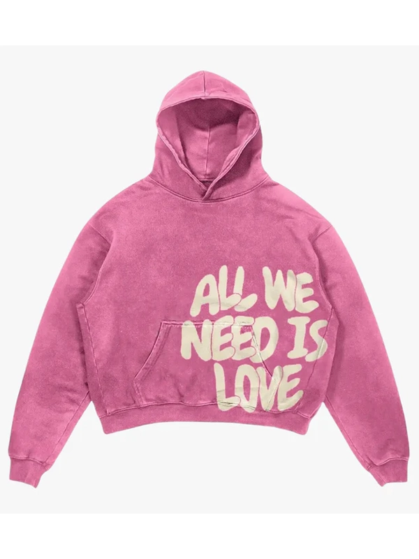 All We Need Is Love Hoodie Pink | All We Need Is Hoodie
