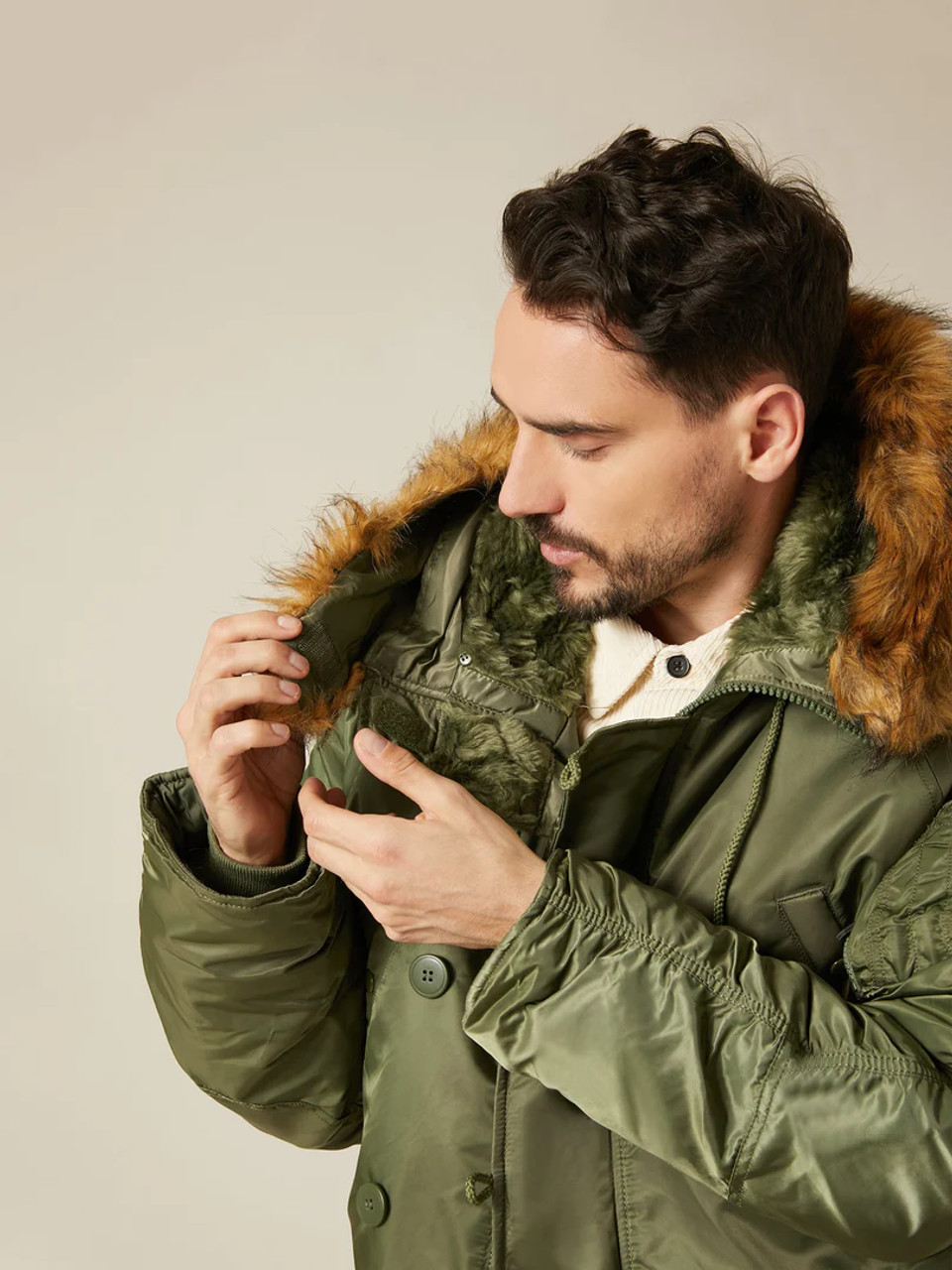 N3B Green Parka Jacket - Image 4