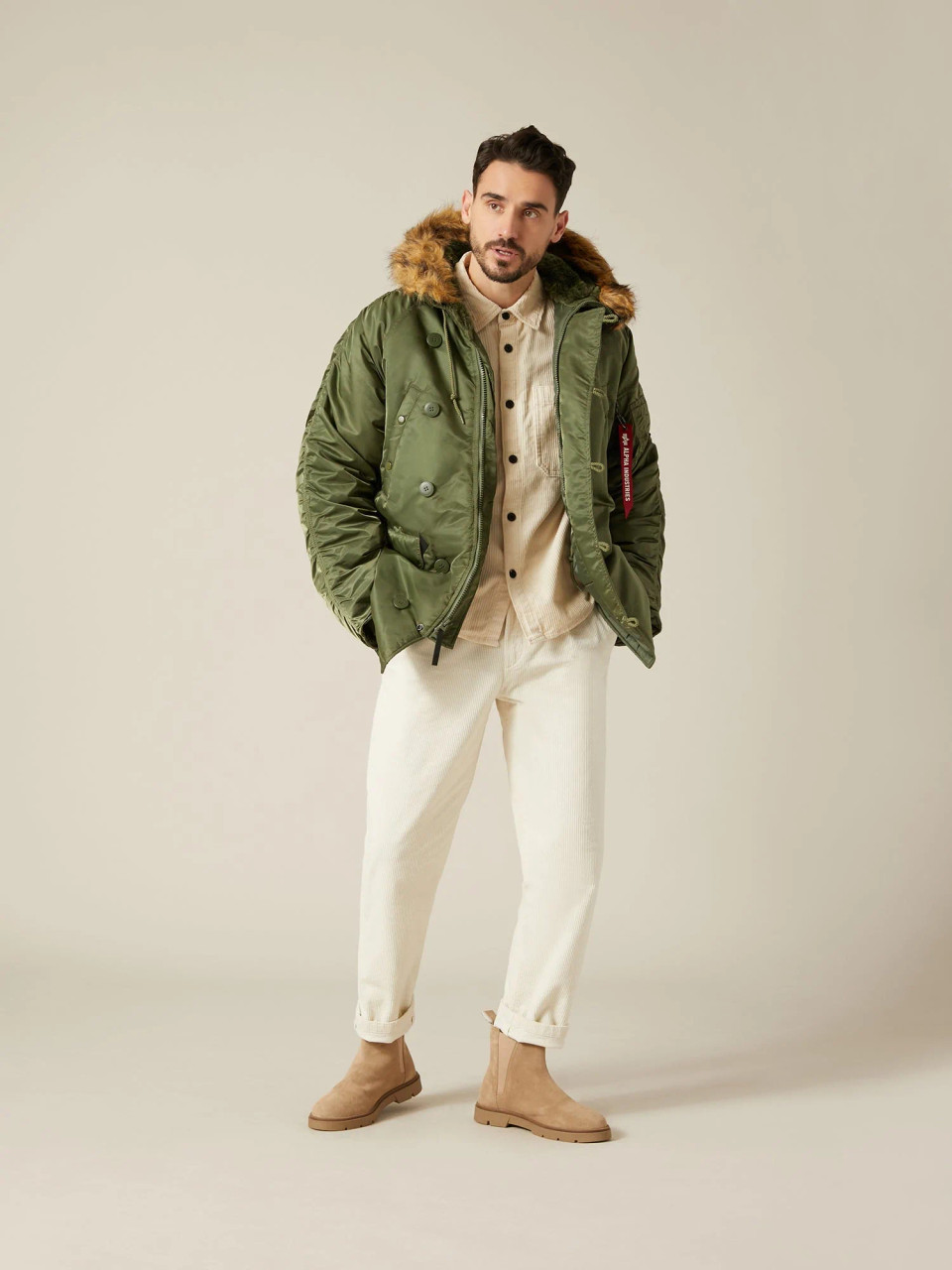 N3B Green Parka Jacket - Image 3