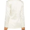 And Just Like Carrie Bradshaw Satin Crepe White Blazer